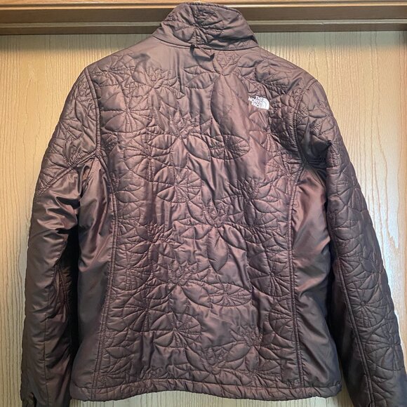 North Face Jacket Womens XL Quilted Brown Puffer Fall Winter Zip Up Pockets - Picture 4 of 4